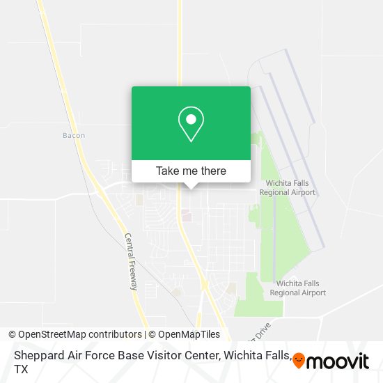 Sheppard Air Force Base Visitor Center map
