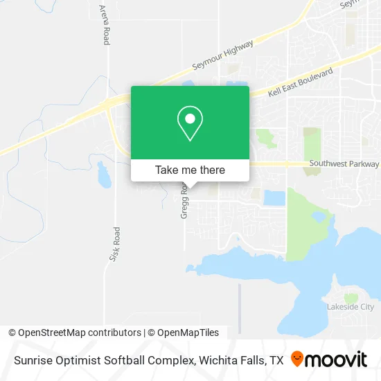 Sunrise Optimist Softball Complex map