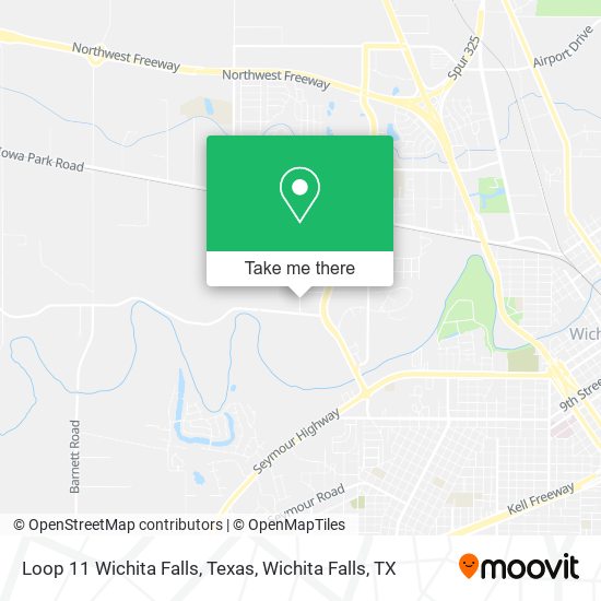 Loop 11 Wichita Falls, Texas map