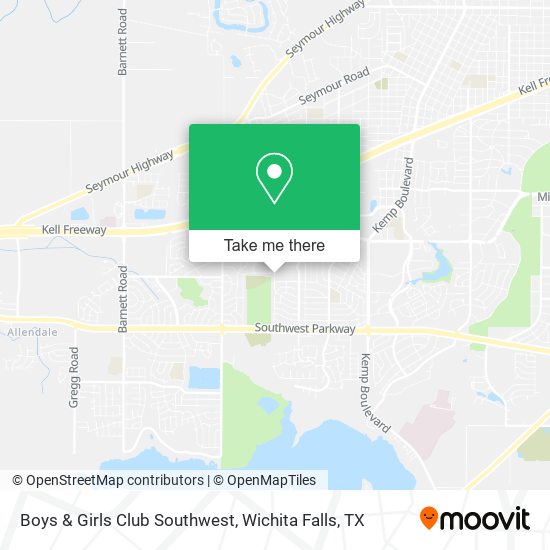 Boys & Girls Club Southwest map