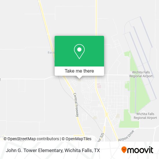 John G. Tower Elementary map