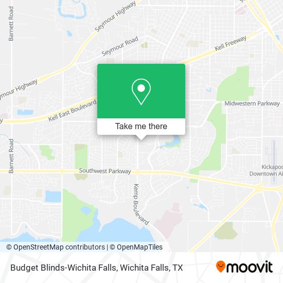 Budget Blinds-Wichita Falls map