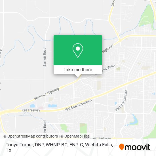 Mapa de Tonya Turner, DNP, WHNP-BC, FNP-C