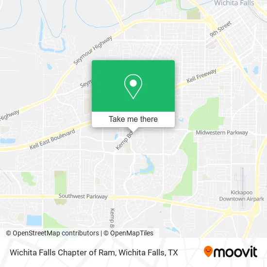 Wichita Falls Chapter of Ram map