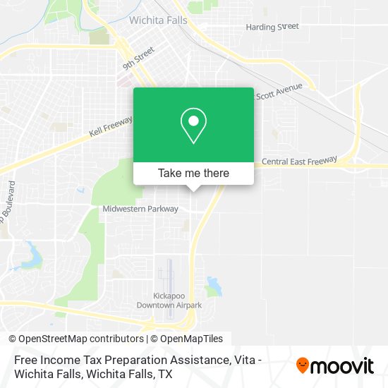 Free Income Tax Preparation Assistance, Vita - Wichita Falls map