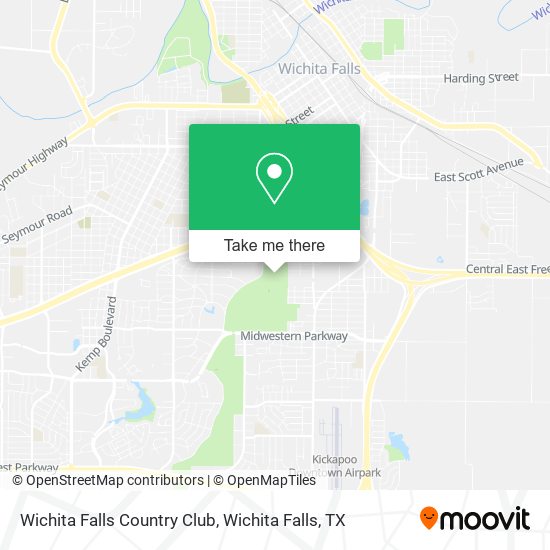 Wichita Falls Country Club map