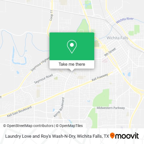 Laundry Love and Roy's Wash-N-Dry map