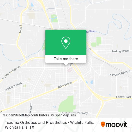 Mapa de Texoma Orthotics and Prosthetics - Wichita Falls