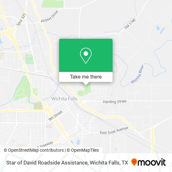 Star of David Roadside Assistance map