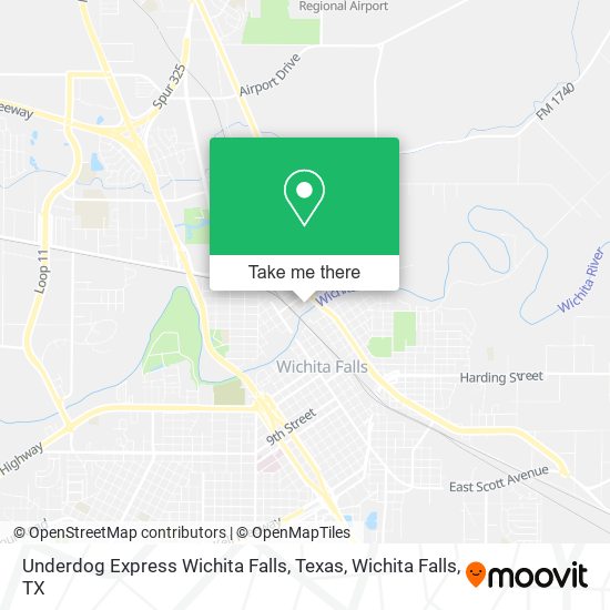 Mapa de Underdog Express Wichita Falls, Texas