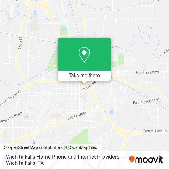 Wichita Falls Home Phone and Internet Providers map