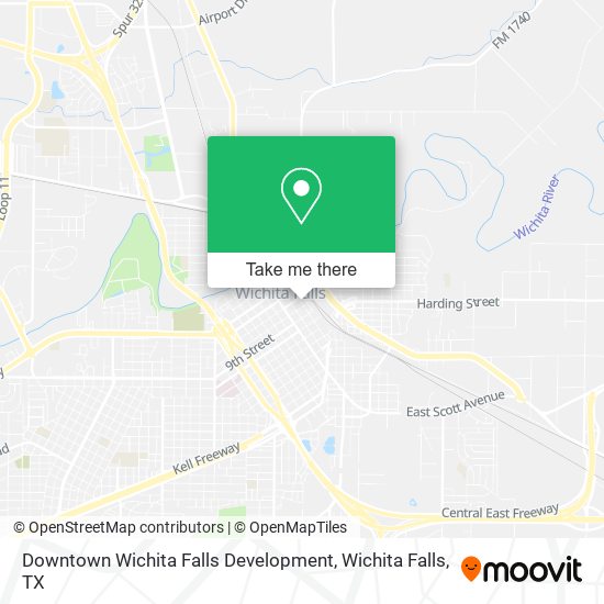 Mapa de Downtown Wichita Falls Development