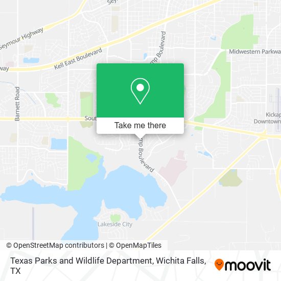 Texas Parks and Wildlife Department map