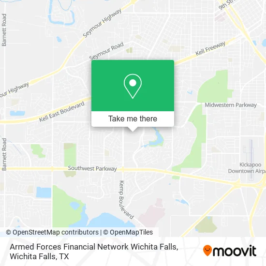 Armed Forces Financial Network Wichita Falls map