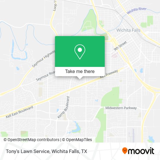 Tony's Lawn Service map