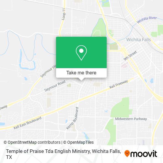 Temple of Praise Tda English Ministry map