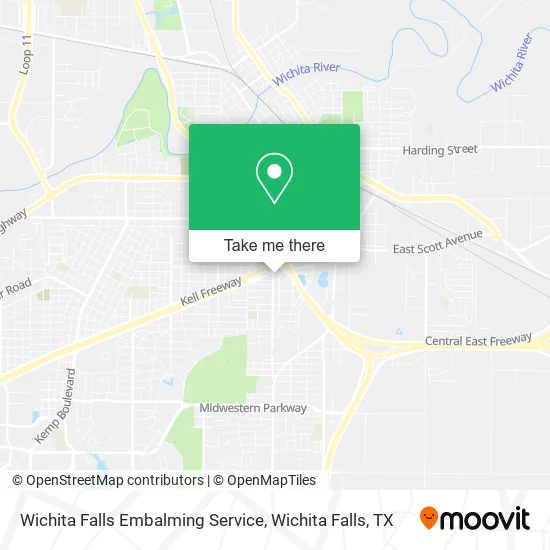 Wichita Falls Embalming Service map