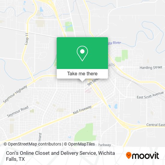 Cori's Online Closet and Delivery Service map