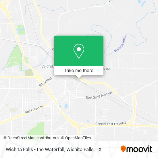 Wichita Falls - the Waterfall map