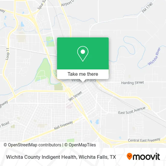 Wichita County Indigent Health map