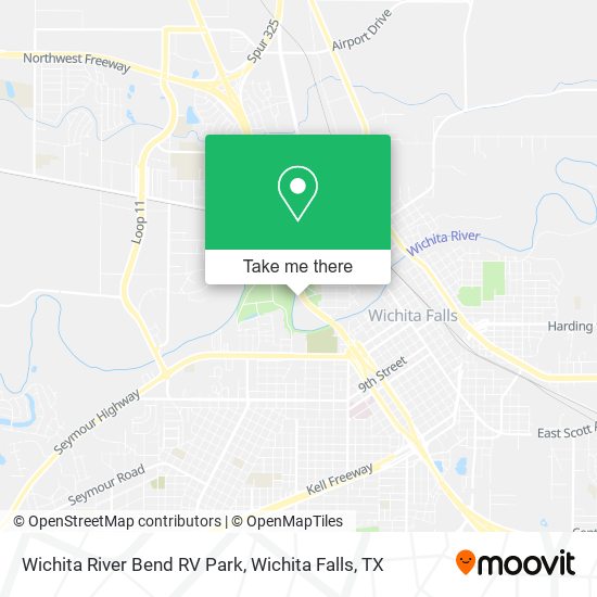 Wichita River Bend RV Park map