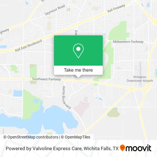 Powered by Valvoline Express Care map