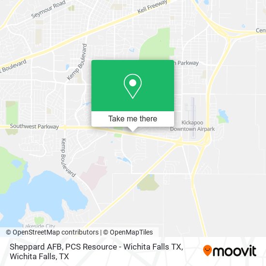 Sheppard AFB, PCS Resource - Wichita Falls TX map