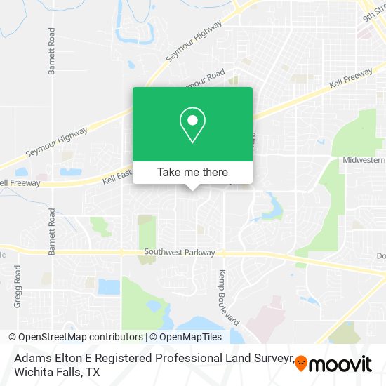 Adams Elton E Registered Professional Land Surveyr map