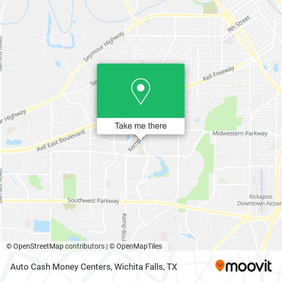 Mapa de Auto Cash Money Centers