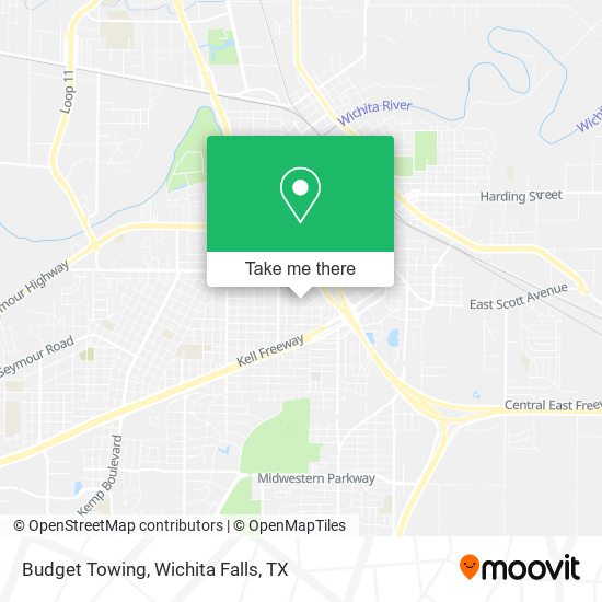 Budget Towing map