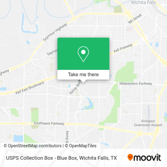 USPS Collection Box - Blue Box map