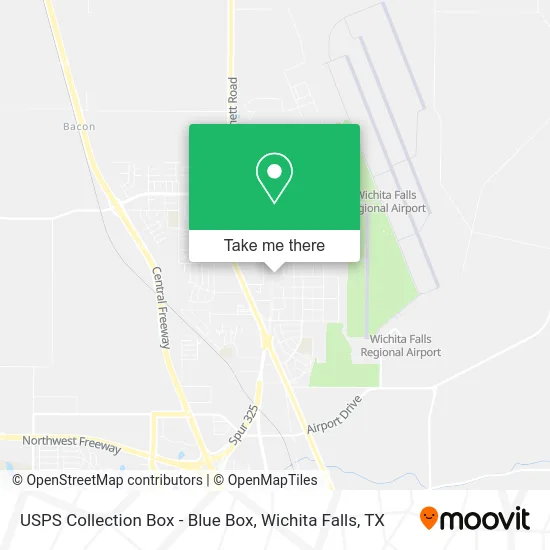 USPS Collection Box - Blue Box map