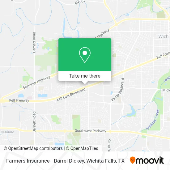 Farmers Insurance - Darrel Dickey map