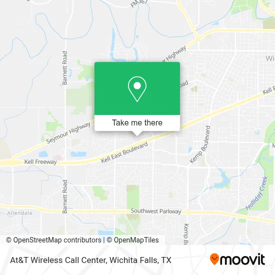 At&T Wireless Call Center map