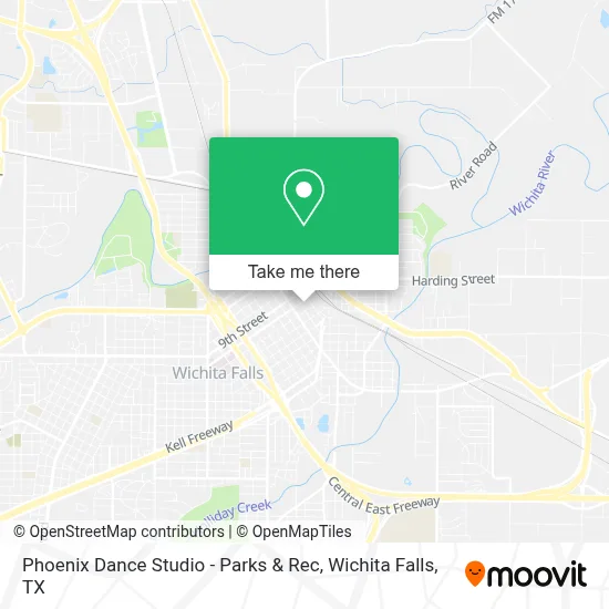 Phoenix Dance Studio - Parks & Rec map