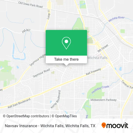 Navsav Insurance - Wichita Falls map