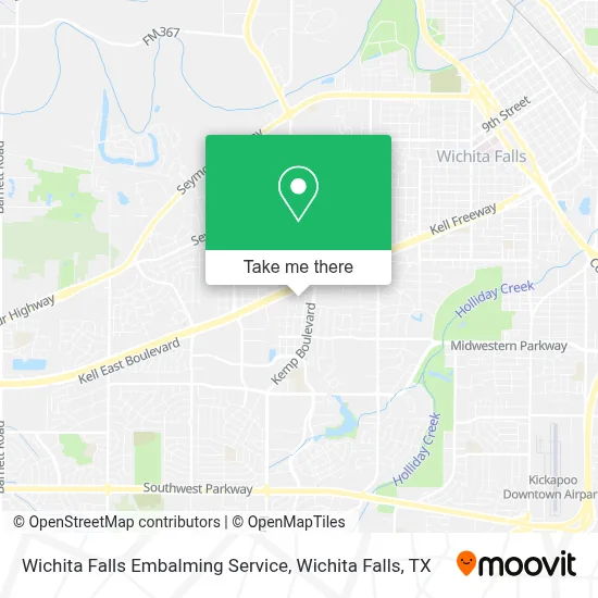 Wichita Falls Embalming Service map
