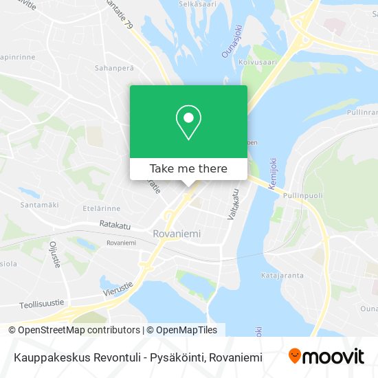How to get to Kauppakeskus Revontuli - Pysäköinti in Rovaniemi by Bus?