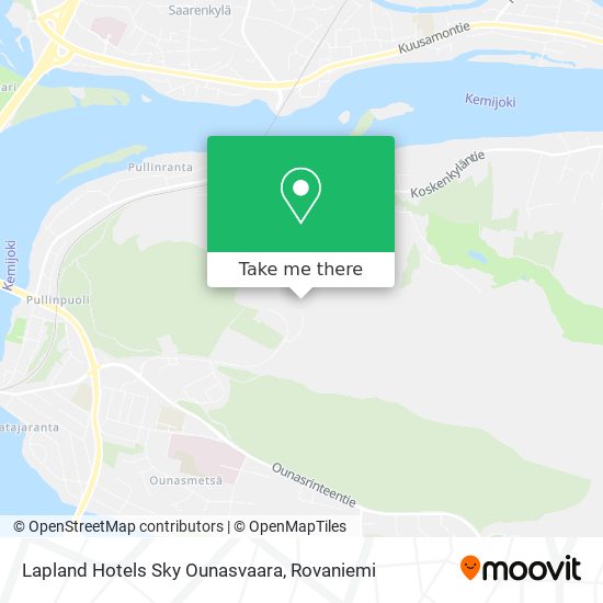 Lapland Hotels Sky Ounasvaara map