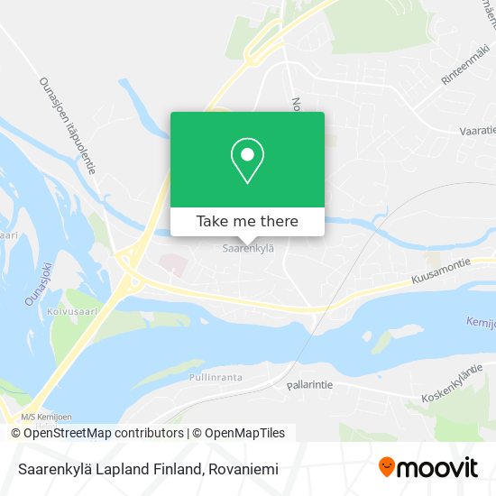 Saarenkylä Lapland Finland map