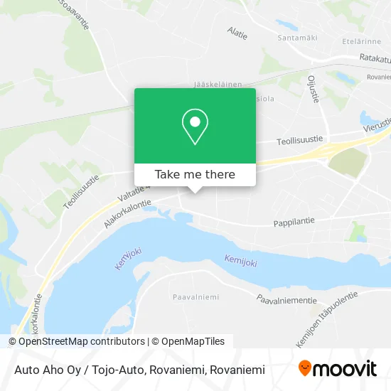 Auto Aho / Tojo-Auto, Rovaniemi map