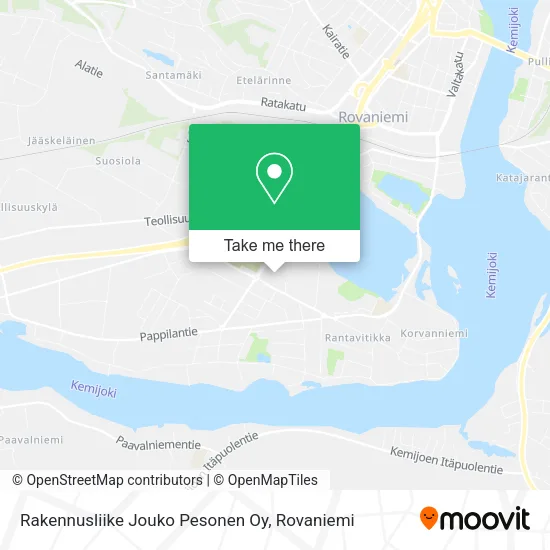 Rakennusliike Jouko Pesonen Oy map