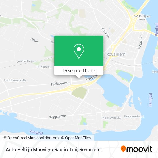 Auto Pelti ja Muovityö Rautio Tmi map