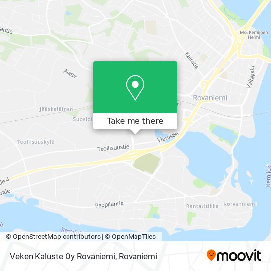 Veken Kaluste Oy Rovaniemi map