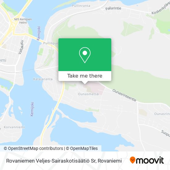 Rovaniemen Veljes-Sairaskotisäätiö Sr map