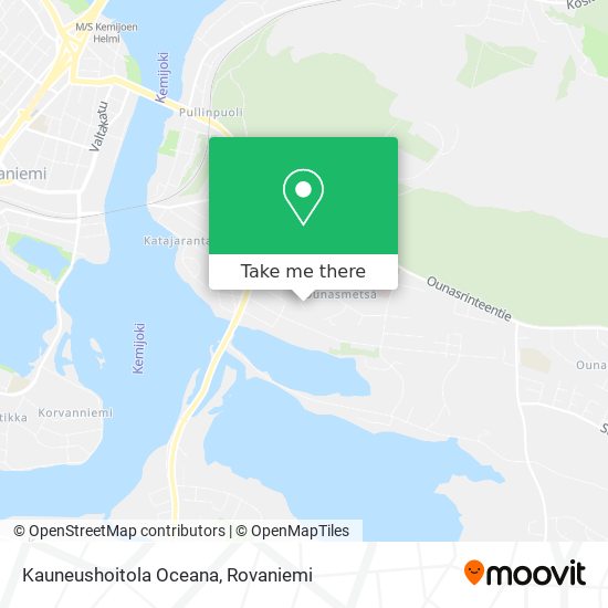 Kauneushoitola Oceana map