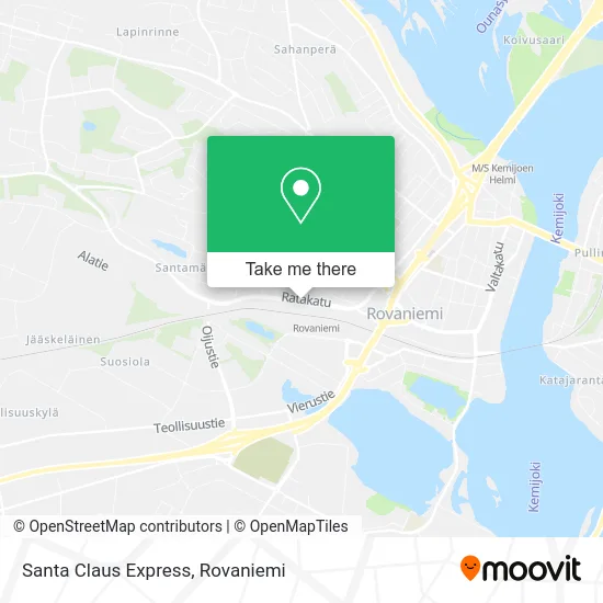 Santa Claus Express map