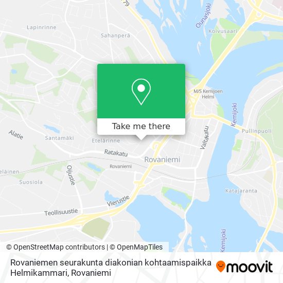 Rovaniemen seurakunta diakonian kohtaamispaikka Helmikammari map