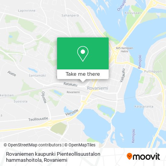 Rovaniemen kaupunki Pienteollisuustalon hammashoitola map
