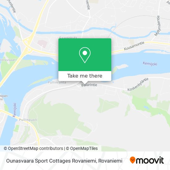 Ounasvaara Sport Cottages Rovaniemi map